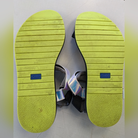 GENTLY WORN KEDS IRIDESCENT VELCRO STRAP SANDALS - Picture 4 of 11